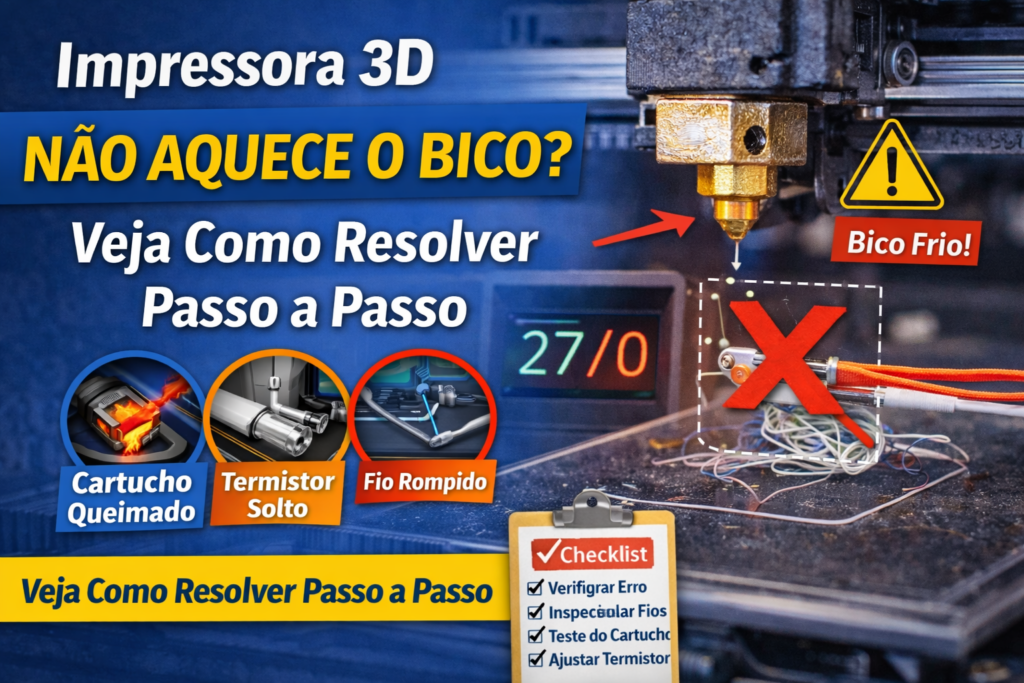 Impressora 3D não aquece o bico