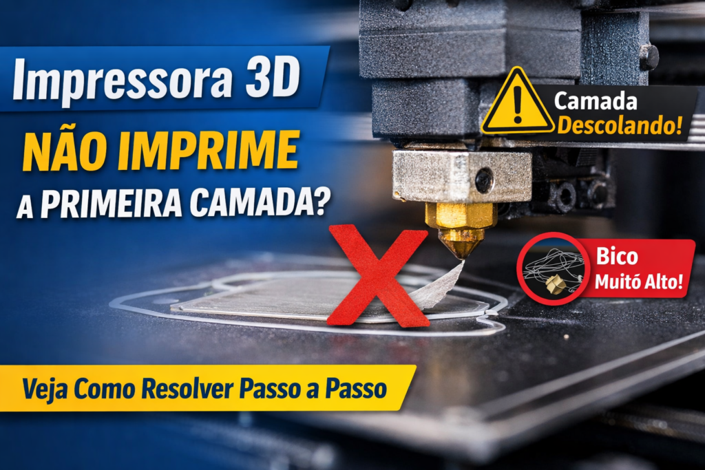 Impressora 3D não imprime a primeira camada