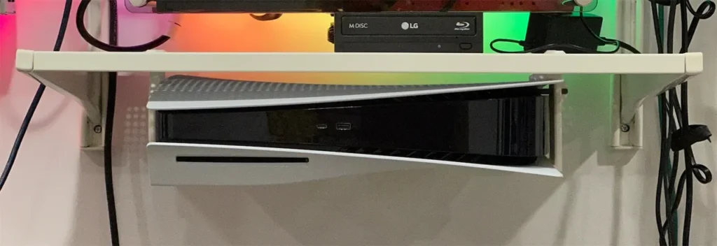 STL suporte PS5 Slim horizontal ventilado